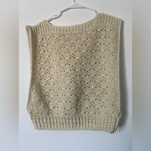 Chic Cream Crochet Sweater